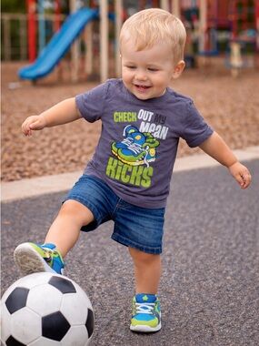Boys “Check Out My Mean Kicks” Graphic Tshirt